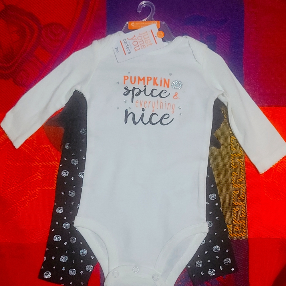 Baby Girl' 2pc Punpkin Spice Girl Tutu Set - Just One You Made by Carter's 3M